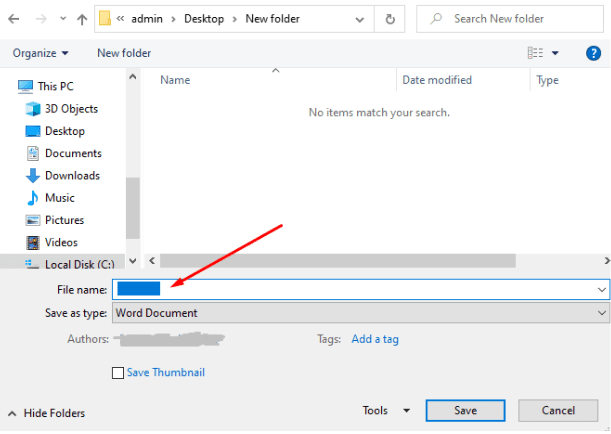 How Do I Save A File Without Name New