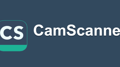 The Camscanner Logo On A Dark Background, Representing The Camscanner Scanner Pdf Maker Crack.