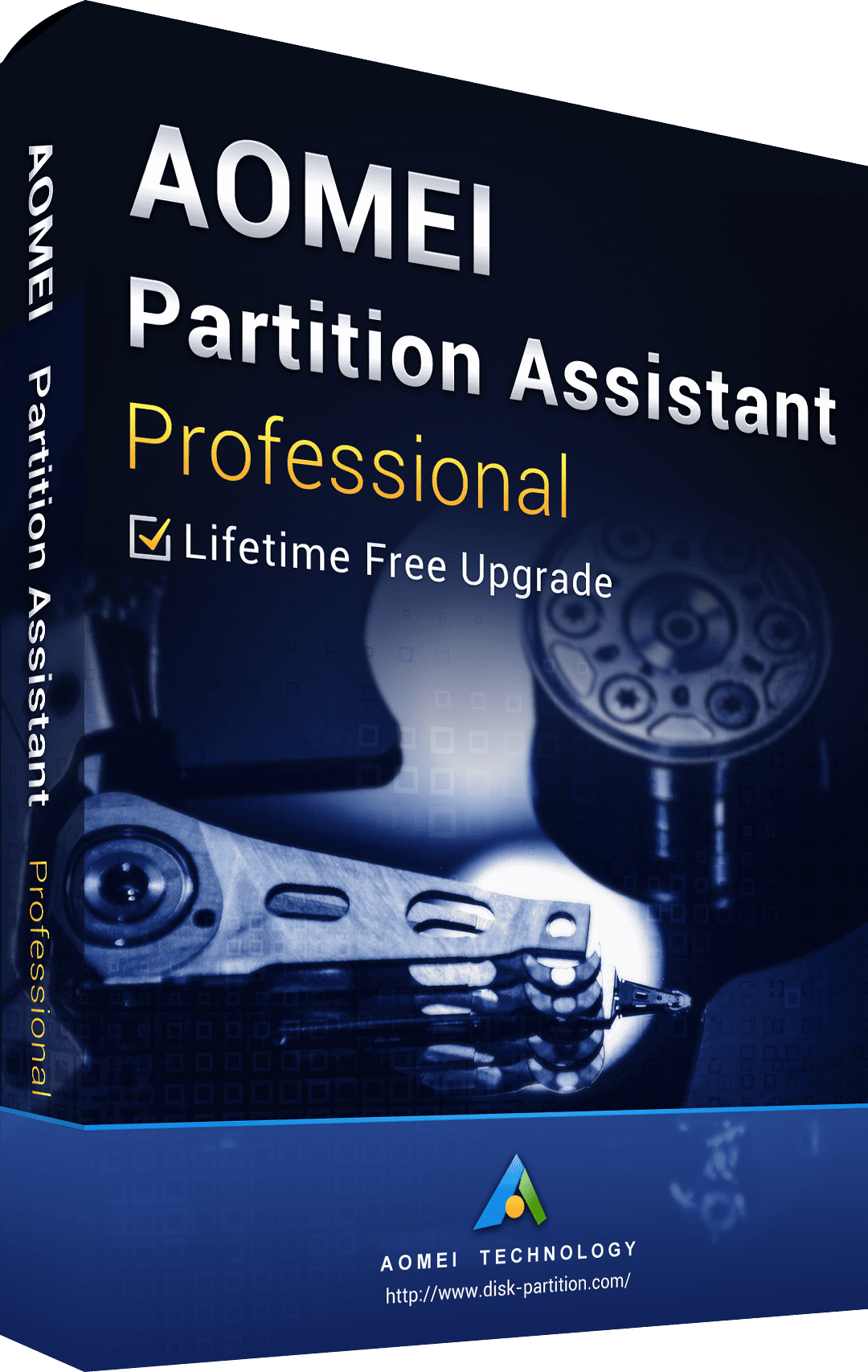 &Quot;Aomei Partition Assistant Professional&Quot; - Image Of Software Interface Displaying Partition Management Tools And Features.