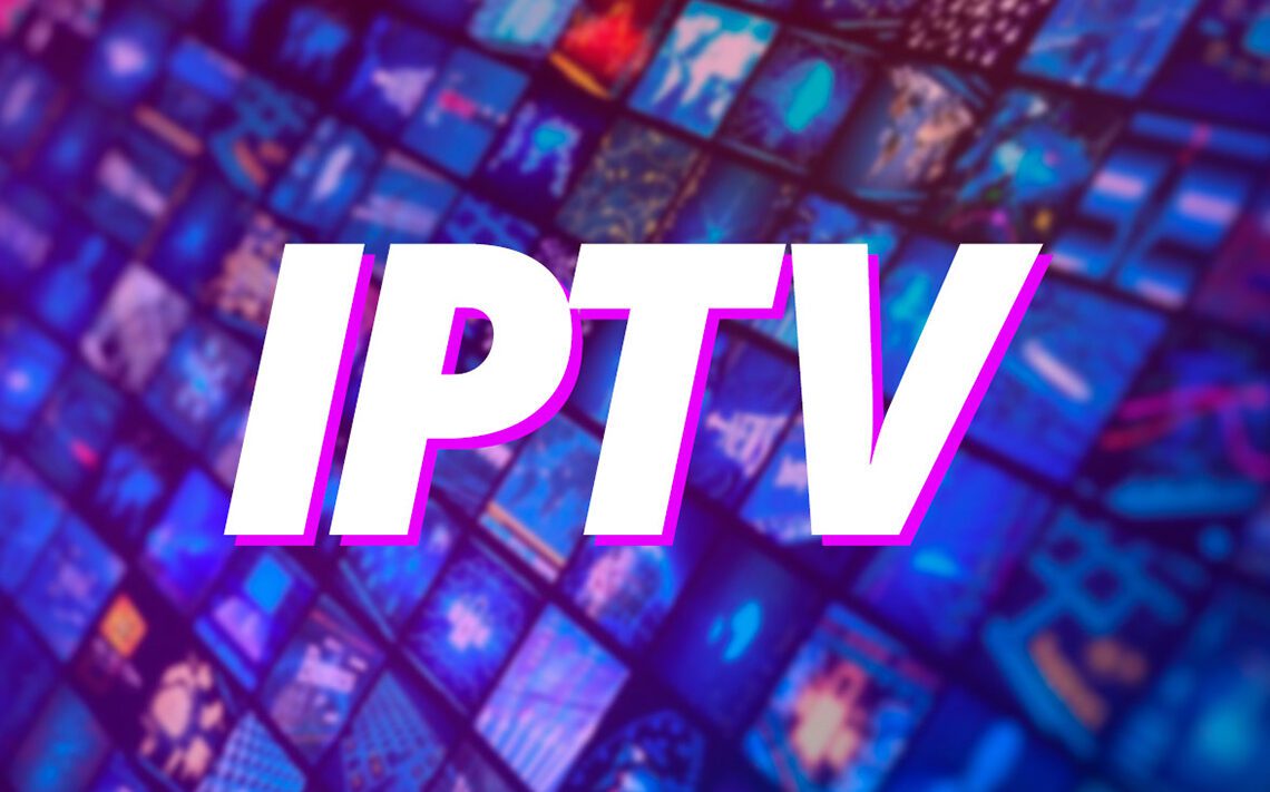 The Word &Quot;Iptv&Quot; Displayed On A Tv Screen.