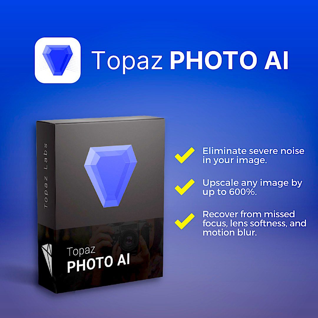 A Screenshot Of Topaz Photo Ai, A Software For Enhancing Photos.