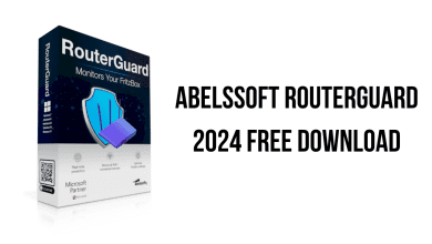 A Promotional Image For Abelssoft Routerguard 2024, Featuring The Text &Quot;Routerguard 2021 Free Download.&Quot;