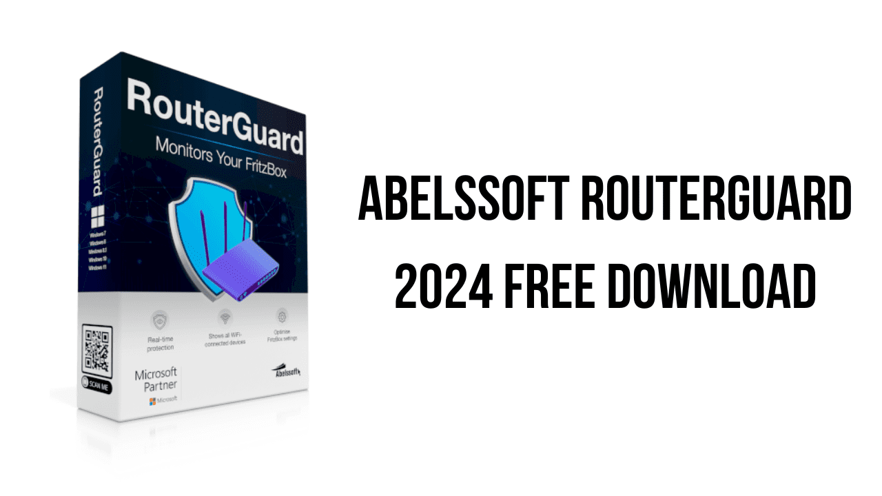 A Promotional Image For Abelssoft Routerguard 2024, Featuring The Text &Quot;Routerguard 2021 Free Download.&Quot;