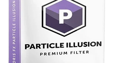 The Image Displays The Packaging For Boris Fx Particle Illusion Pro. The Package Is Primarily White With A Hexagonal Logo Containing A &Quot;P&Quot; In The Center And Features A Purple Color Scheme. The Brand Name &Quot;Boris Fx&Quot; Is Prominently Displayed At The Bottom.