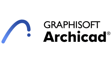 The Image Displays The Logo For Graphisoft Archicad. It Features A Stylized Blue Arc With A Dot Next To The Text &Quot;Graphisoft&Quot; Written In Thin Black Font And &Quot;Archicad&Quot; In Bold Black Font, Followed By A Registered Trademark Symbol, Indicative Of The Archicad V27.2.2 Version.