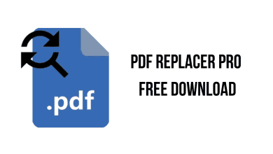 A Blue Icon Resembling A Pdf Document With Two Arrows In A Circular Arrangement Is On The Left. Text On The Right Reads, &Quot;Pdf Replacer Pro Free Download.&Quot; The Background Is White. Get It Now From Appdoze.