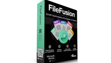 Image Of A Boxed Software Product Named Abelssoft Filefusion By 2025. The Front Of The Box Displays Icons Representing Different File Types (Mov, Pdf, Jpg, Doc, Png) And Text About The Software'S Features, Including Saving Storage Space By Eliminating Duplicate Files.