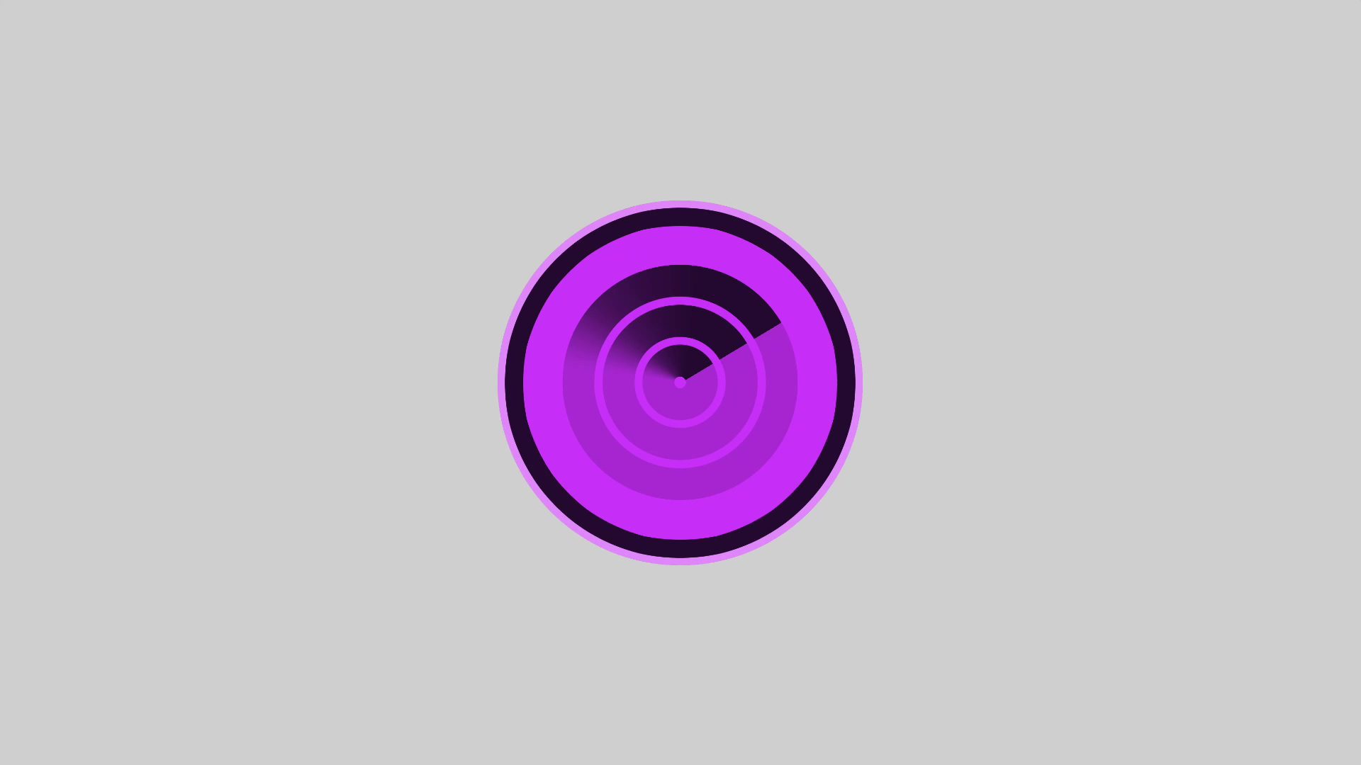 A Radar Graphic With A Purple Color Scheme Against A Light Gray Background, Displaying Concentric Circles And A Sweeping Radar Line, Reminiscent Of Accessagility Wifi Scanner, Indicating Detection Or Scanning.