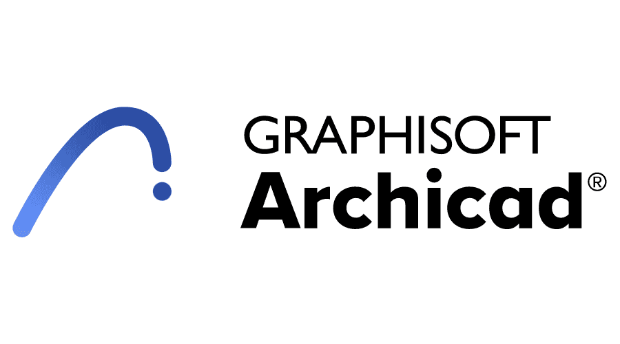 The Image Displays The Logo For Graphisoft Archicad. It Features A Stylized Blue Arc With A Dot Next To The Text &Quot;Graphisoft&Quot; Written In Thin Black Font And &Quot;Archicad&Quot; In Bold Black Font, Followed By A Registered Trademark Symbol, Indicative Of The Archicad V27.2.2 Version.