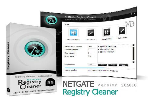 A Software Product Box Labeled &Quot;Netgate Registry Cleaner 2024&Quot; Stands Next To A Screenshot Of The Netgate Registry Cleaner Application Interface, Showcasing Options Such As Scan, Registry Cleanup, And Backup. The Text Reads Netgate Version 5.0.905.0 Registry Cleaner.