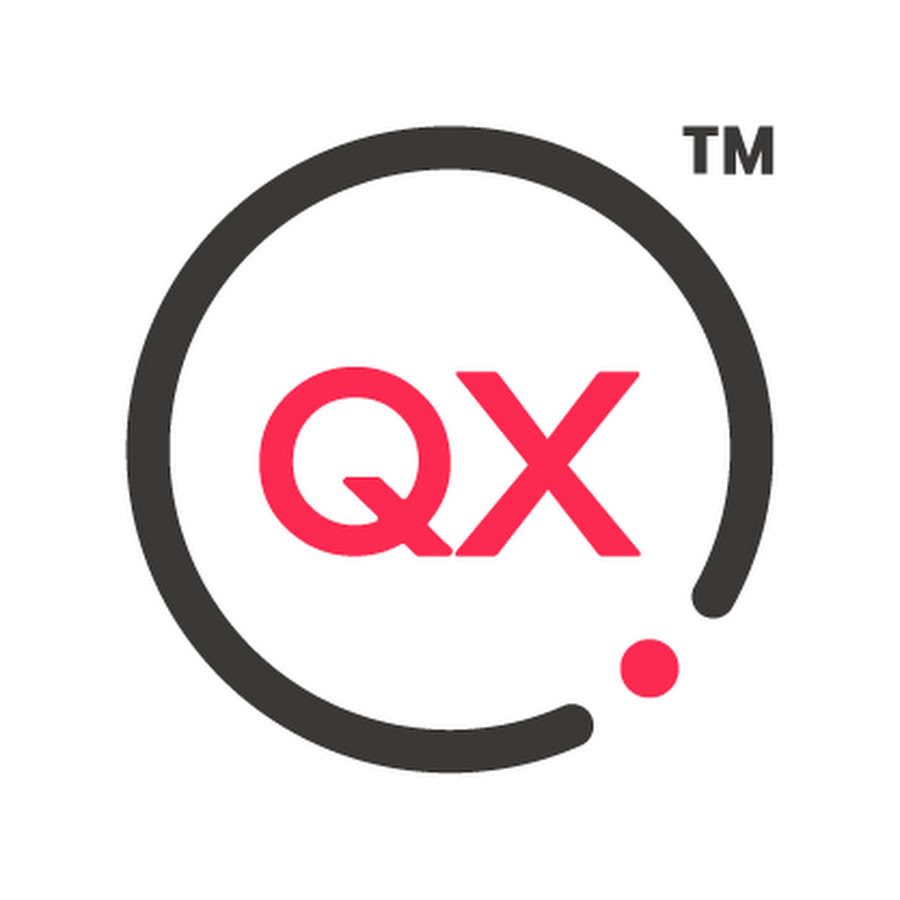 The Image Shows The Logo Of &Quot;Qx,&Quot; Evoking A Modern, Tech-Savvy Style Reminiscent Of Haxnode. It Consists Of A Stylized Black And Red Circular Design. The Bold Red Letters &Quot;Qx&Quot; Are Centered Within The Black Circle, Open At The Bottom With A Small Red Dot. The Trademark Symbol &Quot;Tm&Quot; Is At The Top Right.