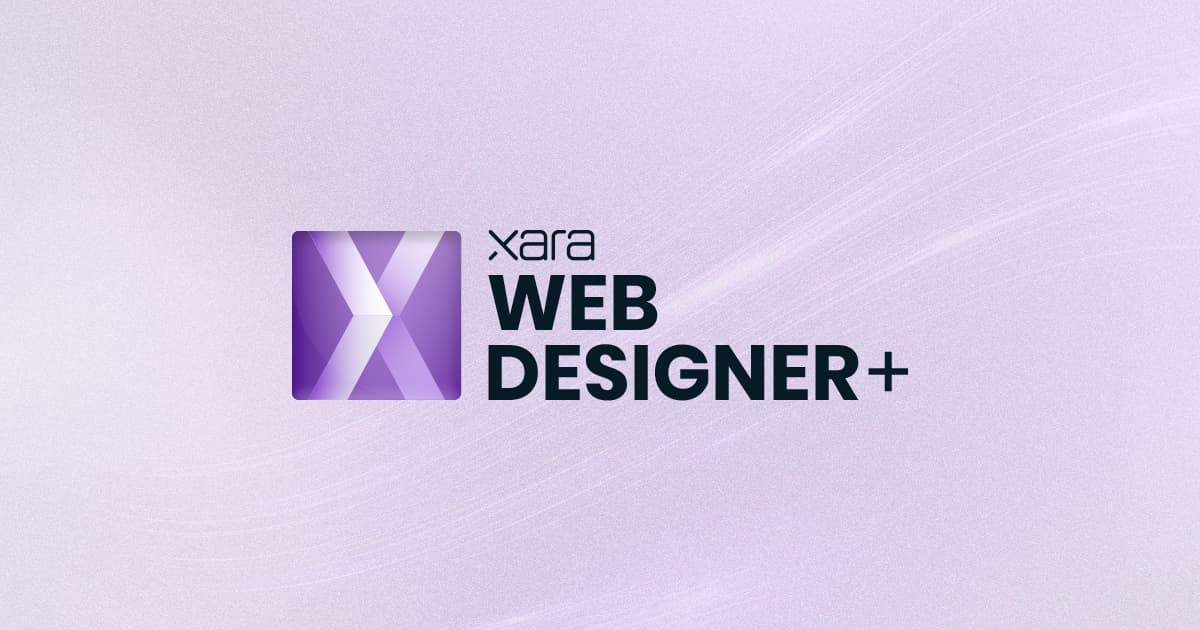 A Logo On A Light Purple Background Featuring A Purple &Quot;X&Quot; Icon With The Text &Quot;Xara Web Designer+&Quot; To The Right Of It, Brought To You By Khanpc.